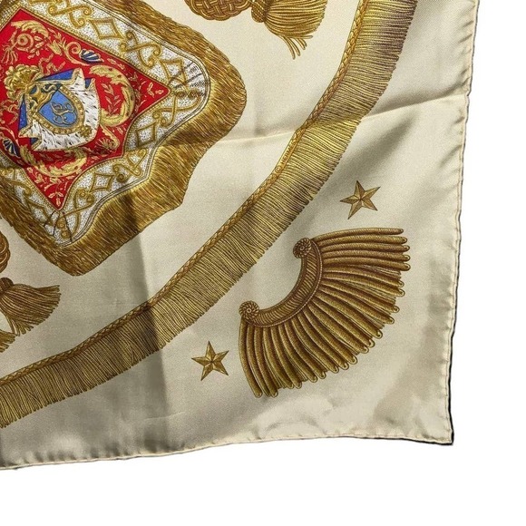 HERMES Carre 90 100% Silk Square Scarf POSTE ET CAVALERIE - Picture 8 of 16